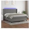 Image de Boxspring met matras en LED stof donkergrijs 160x200 cm3138326