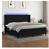 Image de Boxspring met matras en LED stof zwart 200x200 cm3138343