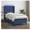 Image de Boxspring met matras en LED stof blauw 90x200 cm3138371