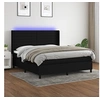 Image de Boxspring met matras en LED stof zwart 160x200 cm3138407