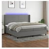 Image de Boxspring met matras en LED stof donkergrijs 200x200 cm3138422
