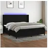 Image de Boxspring met matras en LED stof zwart 200x200 cm3138423