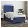 Image de Boxspring met matras en LED stof blauw 90x190 cm3138443