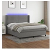 Image de Boxspring met matras en LED stof donkergrijs 160x200 cm3138486
