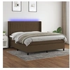 Image de Boxspring met matras en LED stof donkerbruin 160x200 cm3138488