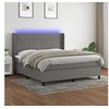 Image de Boxspring met matras en LED stof donkergrijs 180x200 cm3138494