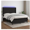 Image de Boxspring met matras en LED stof zwart 140x200 cm3138559