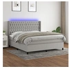 Image de Boxspring met matras en LED stof lichtgrijs 160x200 cm3138565