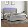 Image de Boxspring met matras en LED stof lichtgrijs 180x200 cm3138573