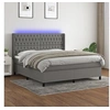 Image de Boxspring met matras en LED stof donkergrijs 180x200 cm3138574