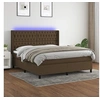 Image de Boxspring met matras en LED stof donkerbruin 180x200 cm3138576