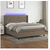 Image de Boxspring met matras en LED stof taupe 180x200 cm3138577