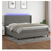 Image de Boxspring met matras en LED stof donkergrijs 200x200 cm3138582