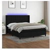 Image de Boxspring met matras en LED stof zwart 160x200 cm3138647