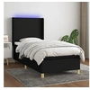 Image de Boxspring met matras en LED stof zwart 100x200 cm3138695