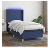Image de Boxspring met matras en LED stof blauw 100x200 cm3138699