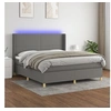 Image de Boxspring met matras en LED stof donkergrijs 160x200 cm3138726