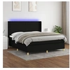 Image de Boxspring met matras en LED stof zwart 160x200 cm3138727