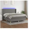 Image de Boxspring met matras en LED stof donkergrijs 180x200 cm3138734
