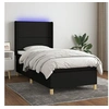 Image de Boxspring met matras en LED stof zwart 90x190 cm3138759