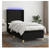 Image de Boxspring met matras en LED stof zwart 90x200 cm3138767