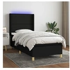 Image de Boxspring met matras en LED stof zwart 100x200 cm3138775
