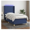 Image de Boxspring met matras en LED stof blauw 100x200 cm3138779