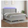 Image de Boxspring met matras en LED stof lichtgrijs 180x200 cm3138813