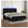 Image de Boxspring met matras en LED stof zwart 180x200 cm3138895