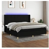 Image de Boxspring met matras en LED stof zwart 200x200 cm3138903