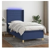 Image de Boxspring met matras en LED stof blauw 100x200 cm3138939