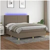 Image de Boxspring met matras en LED stof taupe 160x200 cm3138969