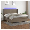 Image de Boxspring met matras en LED stof taupe 180x200 cm3138977