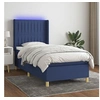 Image de Boxspring met matras en LED stof blauw 80x200 cm3138995