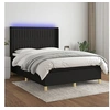 Image de Boxspring met matras en LED stof zwart 140x190 cm3139031