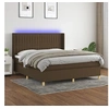 Image de Boxspring met matras en LED stof donkerbruin 160x200 cm3139048