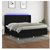 Image de Boxspring met matras en LED stof zwart 200x200 cm3139063
