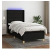 Image de Boxspring met matras en LED stof zwart 90x200 cm 3139087