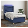 Image de Boxspring met matras en LED stof blauw 90x200 cm3139091