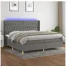 Image de Boxspring met matras en LED stof donkergrijs 200x200 cm3139142
