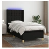 Image de Boxspring met matras en LED stof zwart 100x200 cm3139175