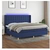 Image de Boxspring met matras en LED stof blauw 200x200 cm3139227