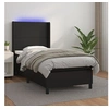 Image de Boxspring met matras en LED kunstleer zwart 80x200 cm3139229