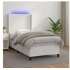 Image de Boxspring met matras en LED kunstleer wit 80x200 cm3139230