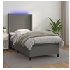 Image de Boxspring met matras en LED kunstleer grijs 90x200 cm3139245
