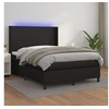 Image de Boxspring met matras en LED kunstleer zwart 140x190 cm3139259