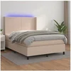 Image de Boxspring met matras en LED kunstleer cappuccinokleur 140x200cm3139270