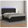 Image de Boxspring met matras en LED kunstleer zwart 180x200 cm3139277