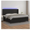 Image de Boxspring met matras en LED kunstleer zwart 200x200 cm3139283