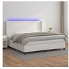 Image de Boxspring met matras en LED kunstleer wit 200x200 cm3139284